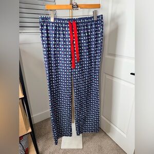 149. Vineyard Vines Navy Pajama Pants with Red and Green Holiday Accents
